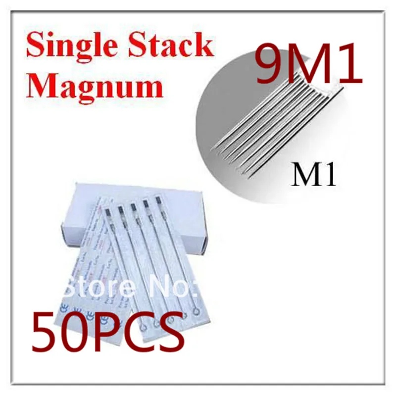 50 шт./кор. 9M1 разносные стерилизованные иглы татуировки один набор иглы тату Магнум из нержавеющей стали тату Наконечник Ручка