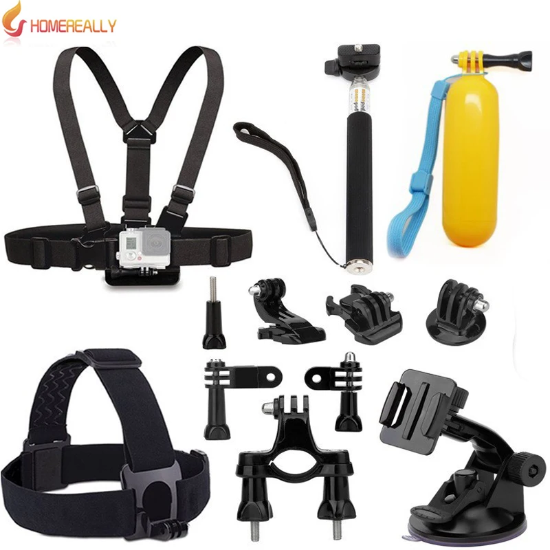

Go pro Accessories Monopod Head Chest Kit For Sony HDR AS20 AS30V AS100V Xiaoyi Gopro Hero 5/3/3+/4 SJCAM SJ4000 M10 Action Cam