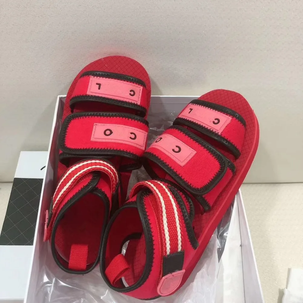 

2019 Letters Embroidered Hook&Loop Women Sandals Summer Ankle Boots Shoes Woman Soft Casual Flats Gladiator Sandals Women Shoes