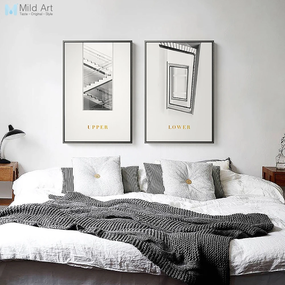 Modern Abstract Black White Architecture Poster And Prints Nordic Style