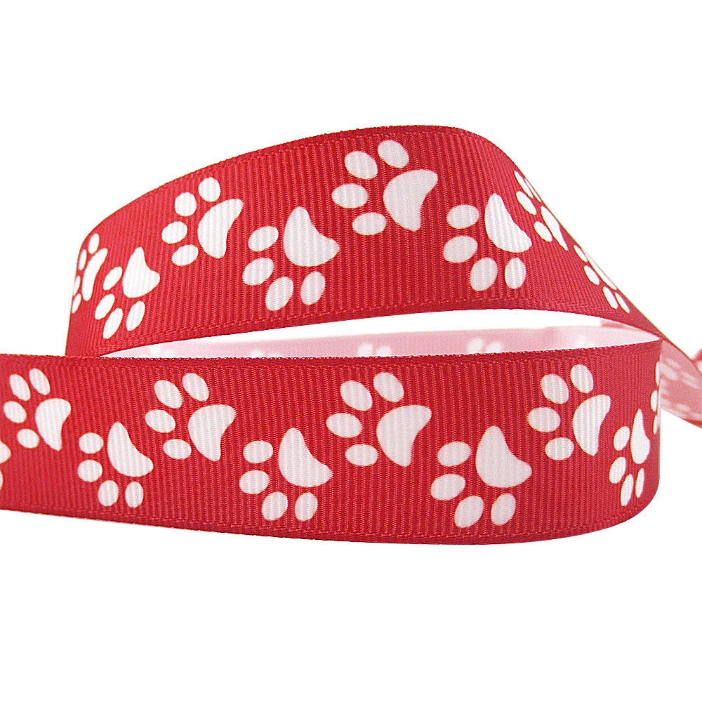 

David accessories 7/8"22mm footprint watermelon printed polyester ribbon 10yds,DIY handmade materials,wedding gift wrap,10Yc3255