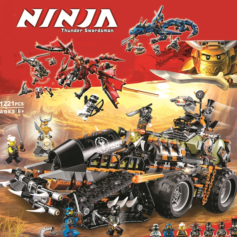 

2019 Ninja Building Block Sets educational Toys for Children Compatible legoingly ninjagoes Dragon catching truck newarrival