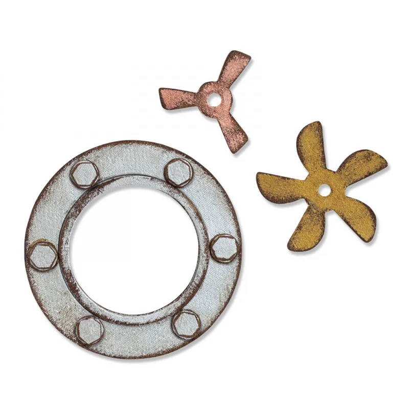 

Steampunk Parts Metal Die Cuts Cutting Dies Stencil For DIY Scrapbooking Embossing Album Paper Cards Crafts New 2019 Die Cutting