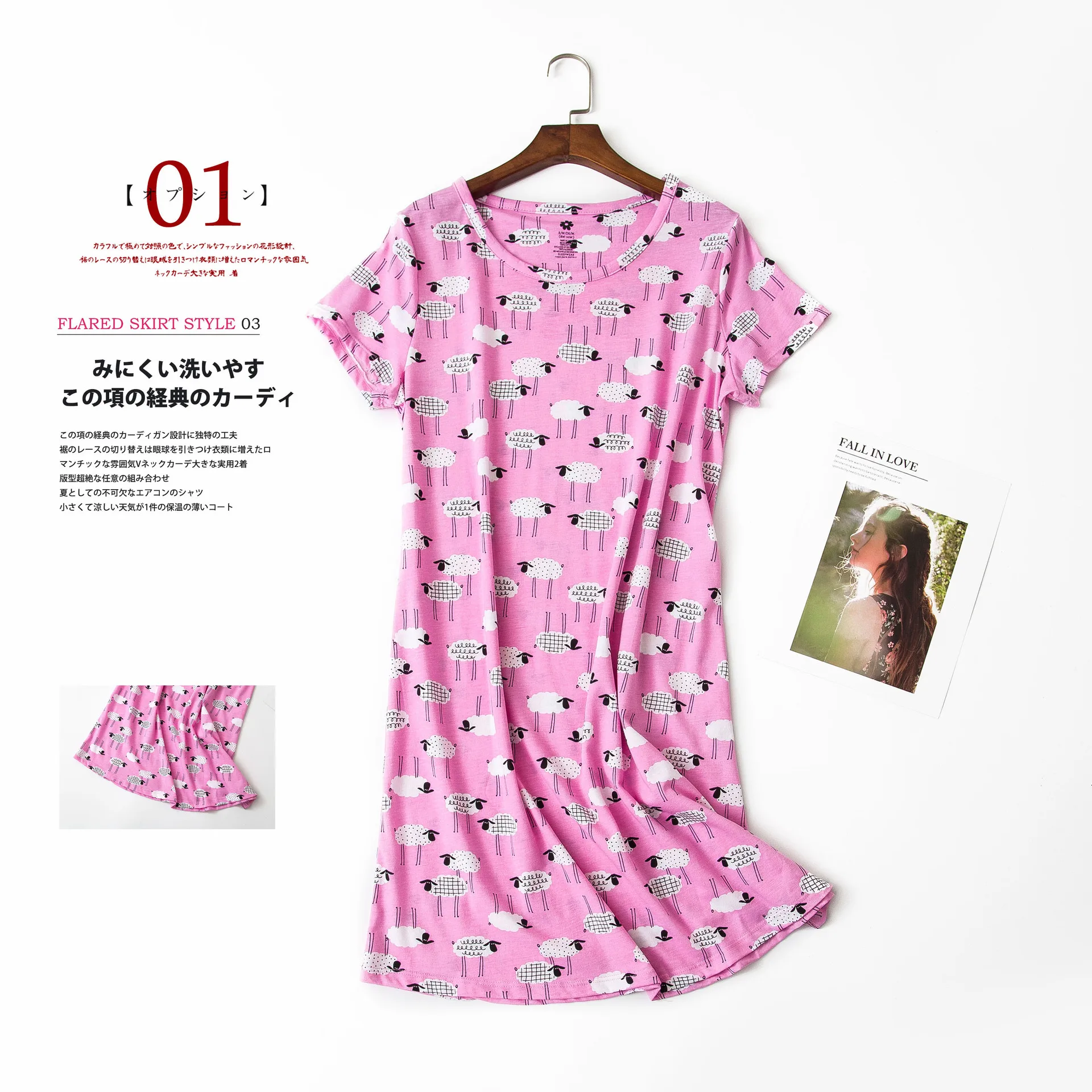 Пикантные летние женский пеньюар домашнее платье плюс размеры свободные короткий рукав 100% хлопок пижамы Ночная одежда для женщин ночные