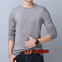 2017 Sweater Men Classic Solid Color Casual O-Neck Mens Sweaters And Pullovers Pure Sweater Pull Homme
