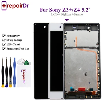 

For Sony Xperia Z3+ Z3 Plus Z4 Display E6553 E6533 E5663 LCD Display touch Screen Digitizer Assembly With Frame For Sony Z4 lcd
