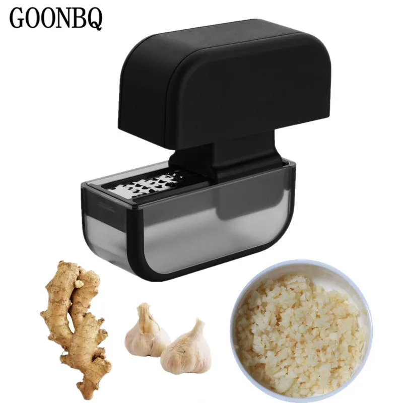 GOONBQ 1 pc Multifunction Garlic Press Stainless Steel Ginger Grinder