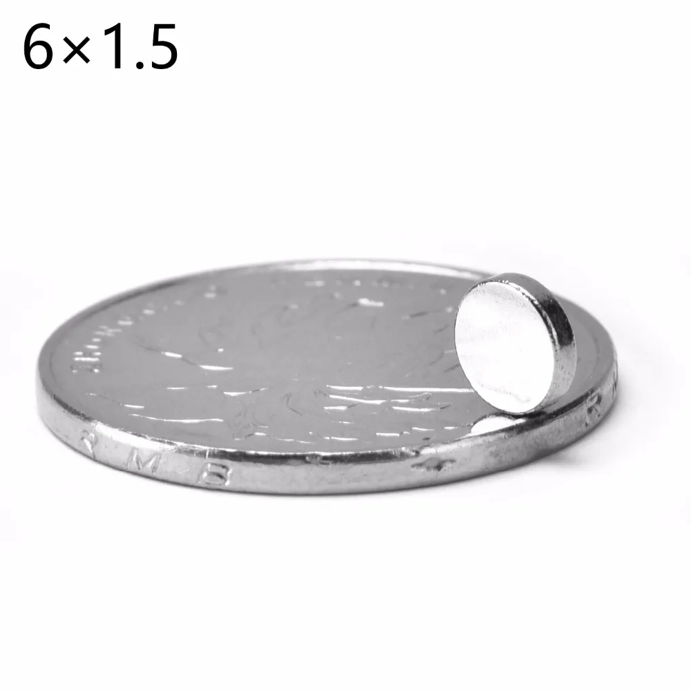 

2000pcs 6mm x 1.5mm N52 6X1.5 strong Circular Disc Nd-Fe-B Neodymium Magnet 6*1.5 NEW Art Craft Connection
