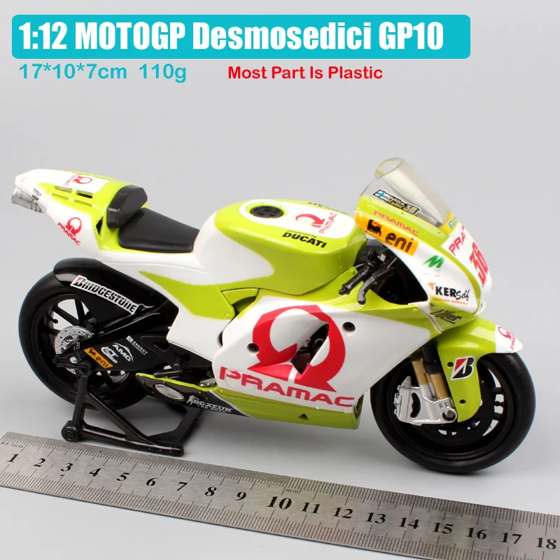 1/12 весы мини newray Pramac гоночной команды Desmosedici поездок на мотоцикле ducati GP10 2010 №36 Мика Каллио транспортных средств moto велосипед литья под давлением модель игрушки GP - Цвет: PramDesmos NO36