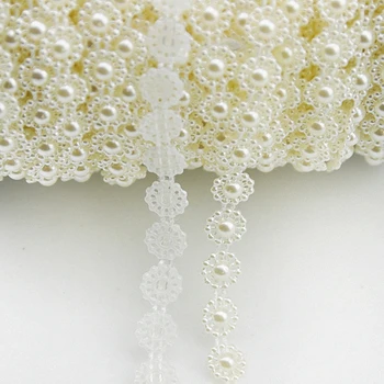 

25m Wholesale Sunflower Artificial Plastic Pearl String Elegant Floral Spool for Weddings Canopy DIY Material Banquet Decor