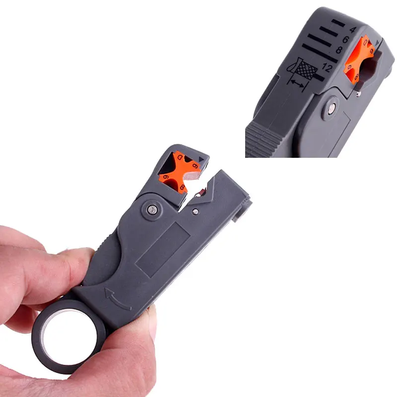 Rotary Coaxial Cable Wire Stripping Stripper Cutter Stripper for RG59/6/58 Network Tool Computer Networking Drop Shipping
