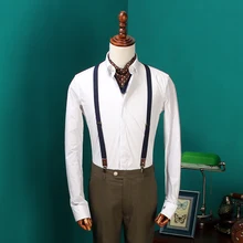 Новая летняя белая рубашка Мужская s вышивка стрейч свадебное платье Топы Мужская рубашка с длинным рукавом формальный костюм рубашки