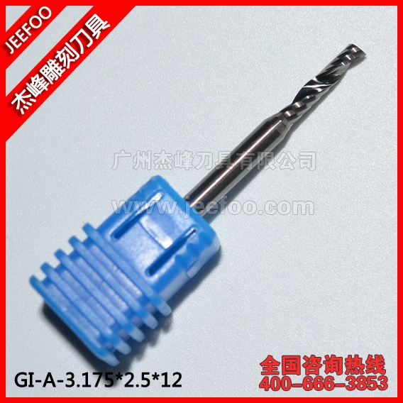 

Solid Carbide Single Flute Sprial Bitwith Germany K55/CNC Router Bits With Nice Effect Cutting A Series