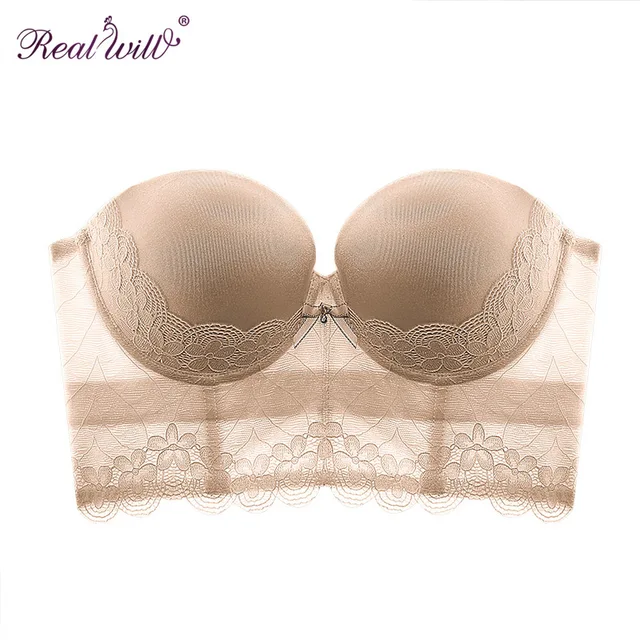 Realwill 1/2 Molded Cup Seamless Bra for Formal Dress Elegant Push up