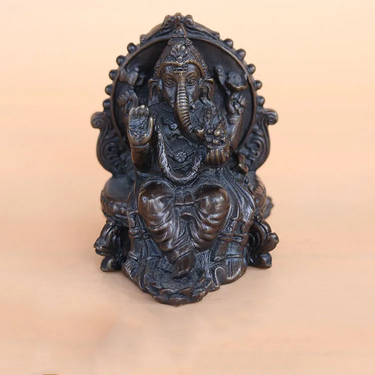 

100% Brass Grandpa grandma Good Lucky China Old Handwork Carving Dragon Statue Cane Head Walking Stick