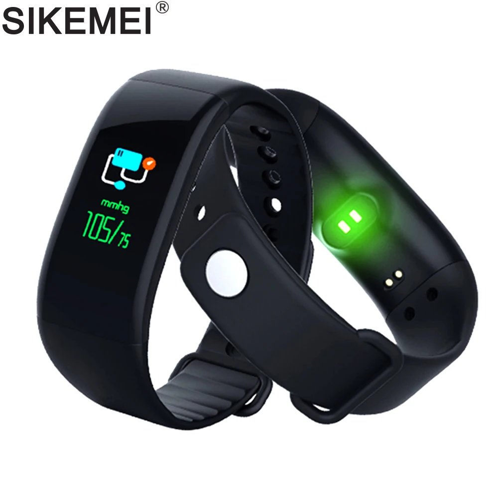 

SIKEMEI Smart Wristband Activity Tracker Sport Fitness Band Blood Pressure Heart Rate Monitor Waterproof Bracelet iOS Android