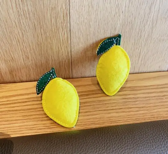 

Boutique Handmade Cute Hairpins Solid Felt Lemon Cartoon Hair Clips Brooch Princess Headwear Fashion Hair Accessories