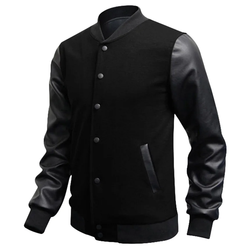 Autumn Mens Slim Fit Leather Jacket Fashion Casual Leather Coat Autumn Mens Slim Fit Leather Jacket Fashion Casual Leather Coat