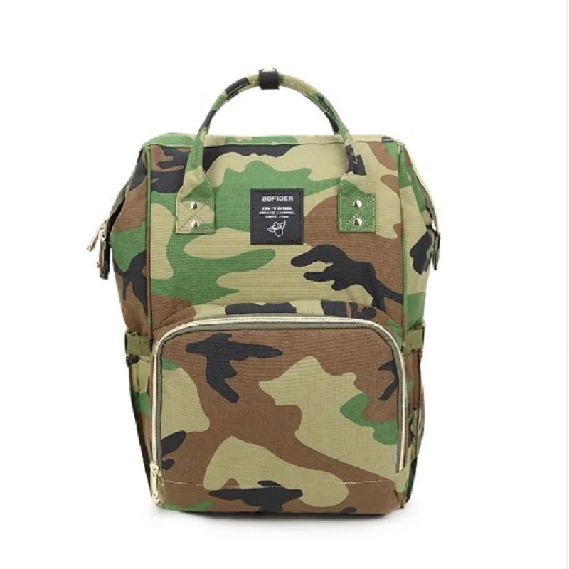 

Wholesale Camo Diaper Bag Mummy Baby Care Nappy Bag 44CM Large Capacity Waterproof Backpack Travel Bag DOM802