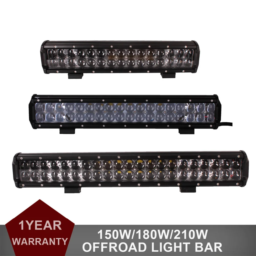  150W 180W 210W 4D Offroad LED Light Bar Combo Auto Car SUV Trailer Wagon 4WD AWD 4X4 UTV Vehicle Truck Driving Headlight 12V 24V 