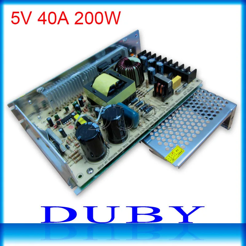 

Big volume 5V 40A 200W Switching power supply Driver For LED Light Strip Display Factory Supplier