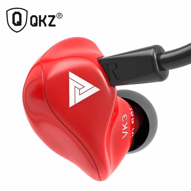 US $6.36 Original QKZ VK3 In-ear Wired Earphone For Mobile Phone Earphones 3.5mm In Ear Sport Micro Earphone