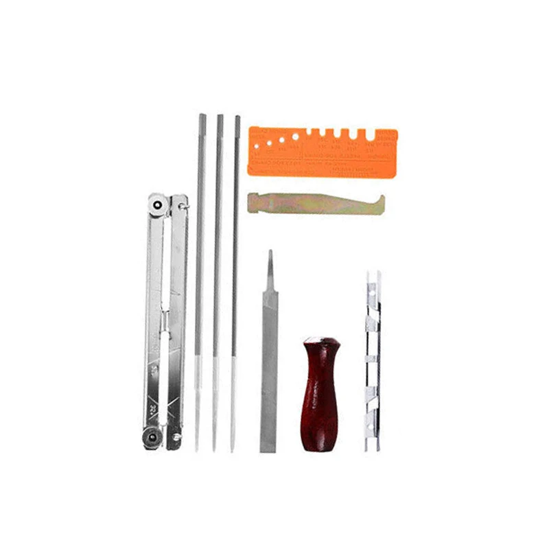 10pcs Mayitr Garden Tools Parts Chainsaw Sharpening Kit Files Tool Chain Sharpen Saw Set