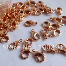 1000 шт 10 мм розовый Медный ювелирный коготь омар из ожерелья с застежкой и браслета крючки