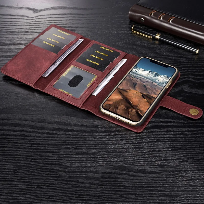 YISHANGOU Флип Real кожаный бумажник чехол для iPhone X 8 плюс Роскошный Ретро подножка держатель для карт чехол для iPhone 6 S 7 Plus Coque