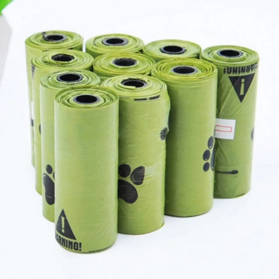 Compostable biodegradable Pet Garbage Vest Bag,Unscented Waste Bag LeakProof Dog Poo Bags 100 Bag Eco Friendly Dog Poop Bag//Dog Waste Bags