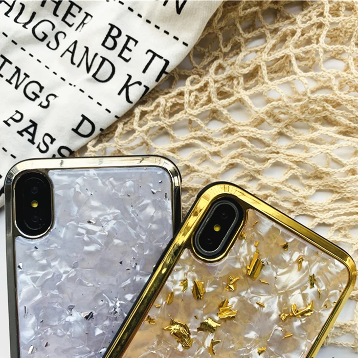 GlamPhoneCase роскошные золотые Фольга корпус чехол для iPhone X Xs Max XR 8 iPhone 7 Plus простой жесткий для задней панели чехол для iPhone 8, 7, 6, 6S Plus, чехол