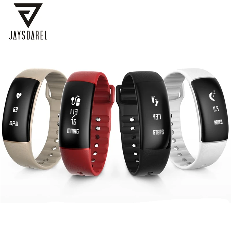 

JAYSDAREL A69 Heart Rate Blood Pressure Monitor Smart Watch Fitness Tracker Pedometer Smart Wristwatch Bracelet for Android iOS
