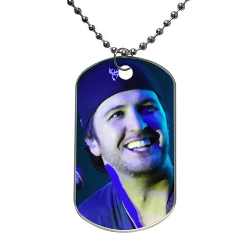 Wholesale Price 12pcs Custom luke bryan Dog Tag Necklacein Chain
