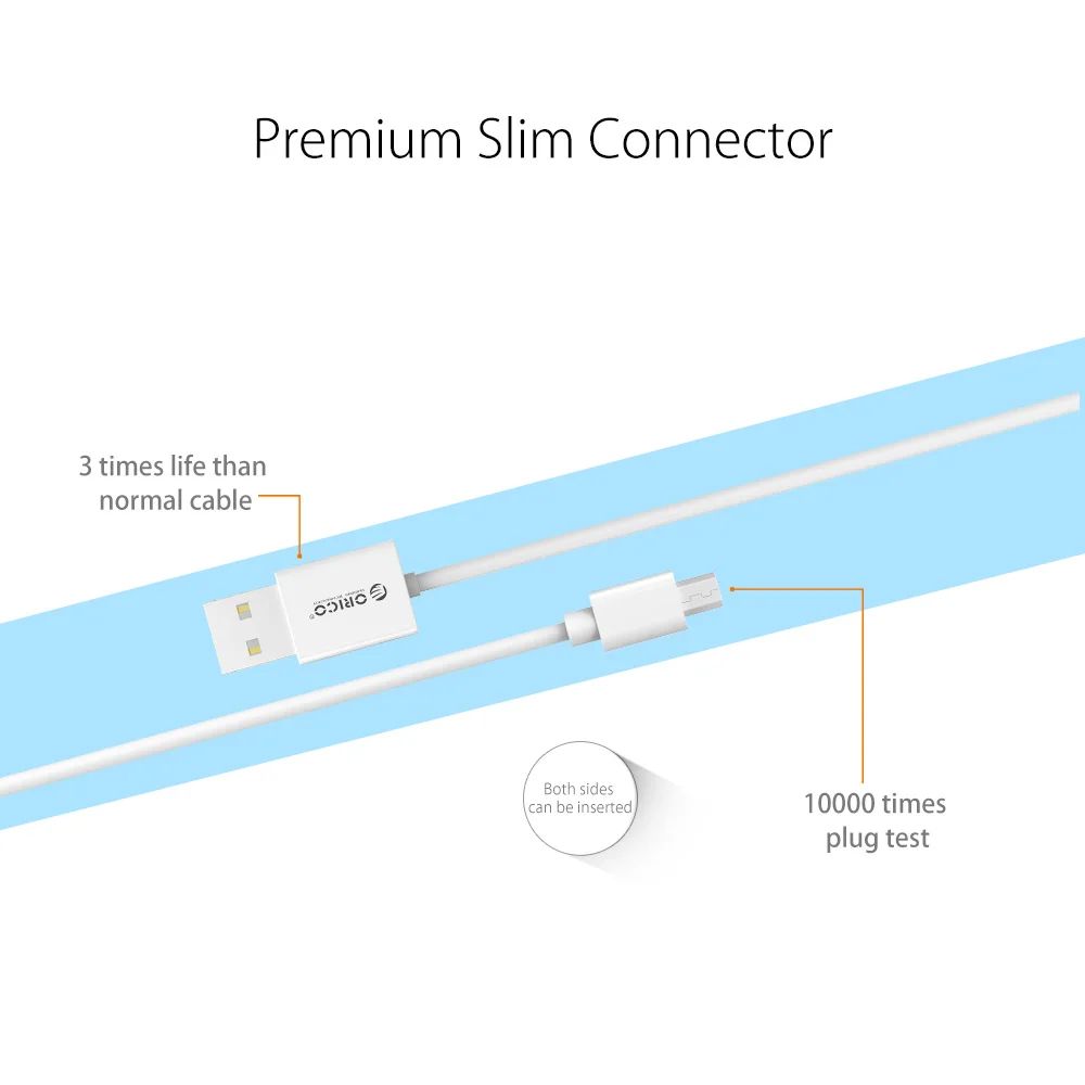 ORICO USB кабель 0 5 м/0 8 м/1 м USB2.0 A к Micro B для передачи данных Samsung Xiaomi LG Tablet Android