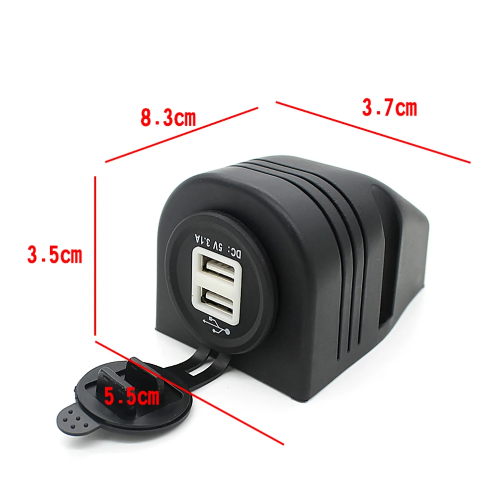 Портативная 12V розетка для автомобильного прикуривателя сплиттер двойной USB порт