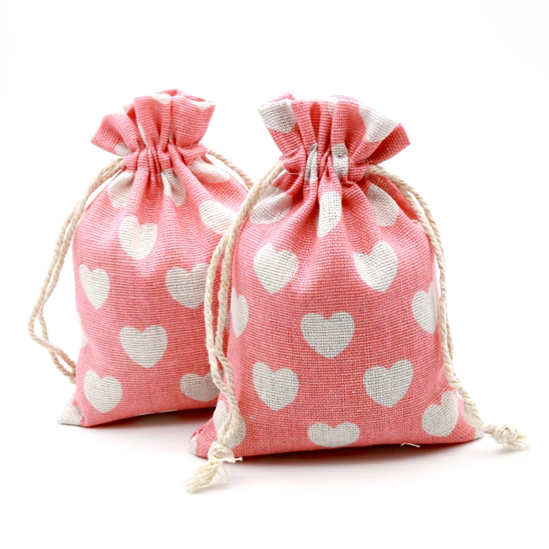 Small Gift Pouches Drawstring Small Cotton Bags Packing Cotton Gift