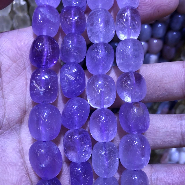 Amethyst Polished and Tumbled Flat Dime Beads