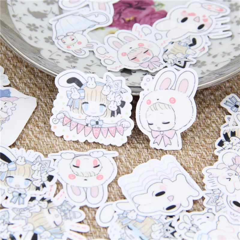 

40 Pcs Rabbit and owner life Stickers for phone waterproof Scrapbooking/ DIY Crafts/ Card Making Sticker Decoration