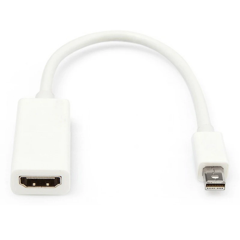 Новый Пассивный переходник Thunderbolt Mini DisplayPort Male mini Dp to HDMI Female белый mDP в 1080 p при