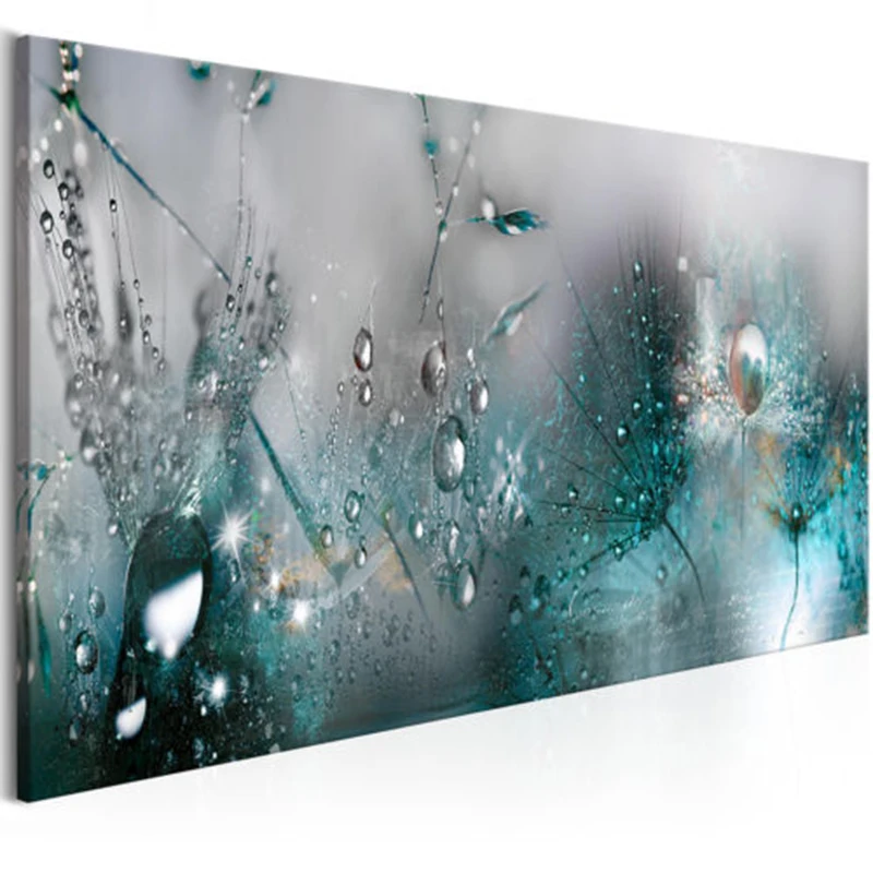 

Home Decor Canvas Painting Wall Art Abstract Home Dandelion Dew Beads Picture
