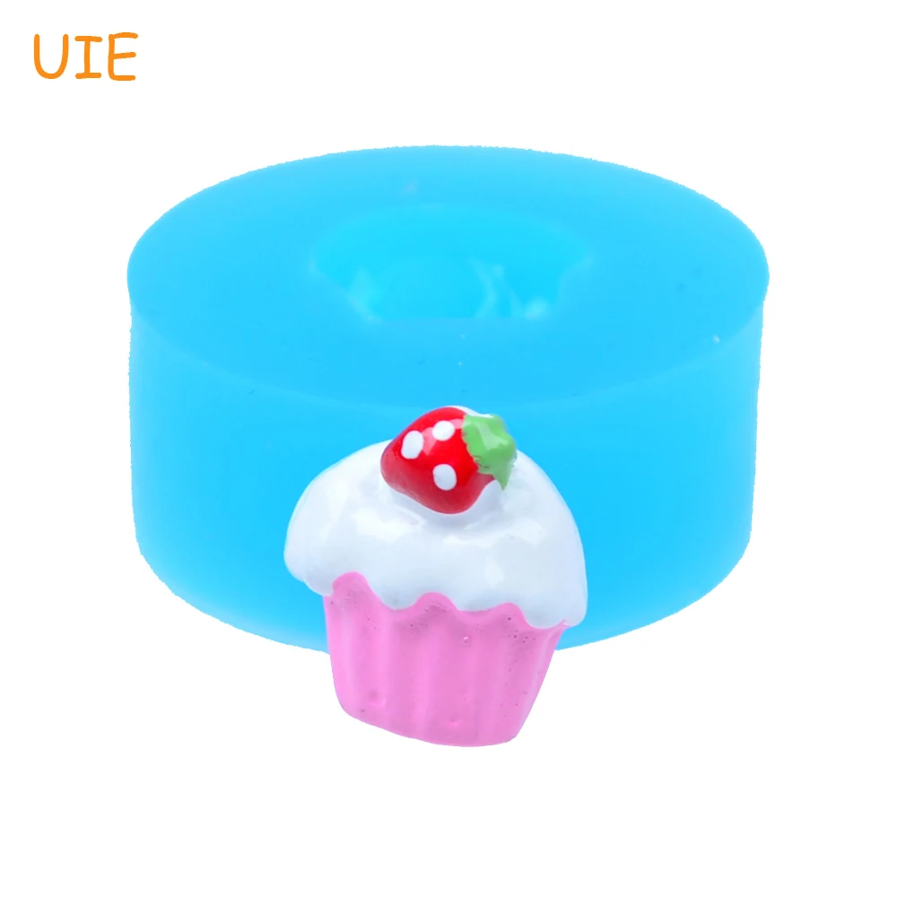 GYL333U 13.2mm Strawberry Cupcake Silicone Mold Cream Cake Mold