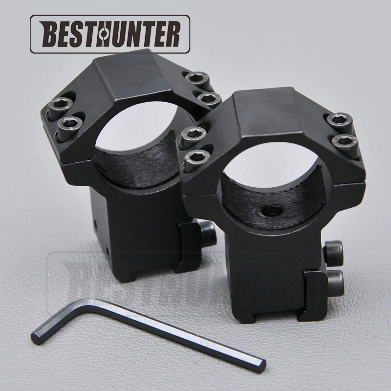 

1 Pair High Profile For Rifle Scope Ring 25.4mm 1''&11mm Dovetail Rail Mounts Hunting Gun Accessories