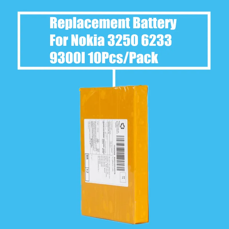 10 шт./упак. сменная батарея 1100 мАч для Nokia 3250 Xpress Music/9300/6280/6151/6233/N77/N73/N93/9300I/6238