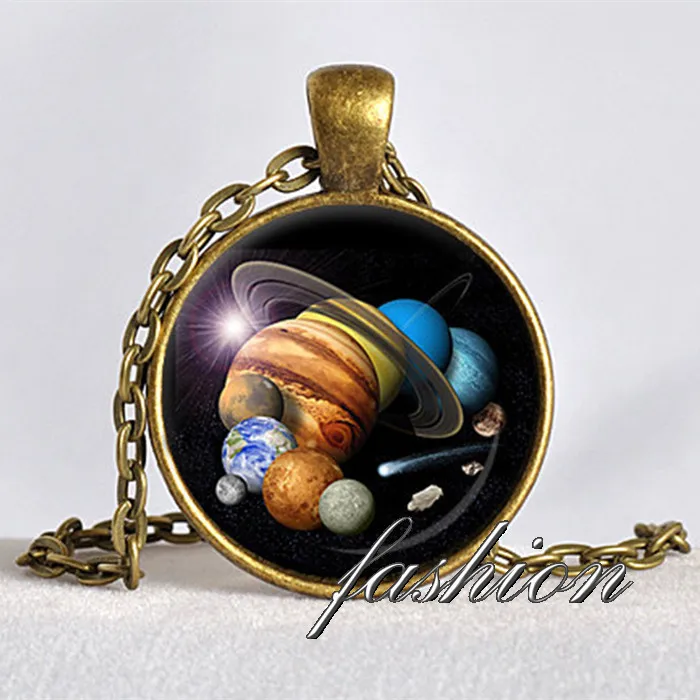 SOLAR SYSTEM PENDANT Astronomy Pendant Space Jewelry galaxy Necklace Jewelry Multicolor