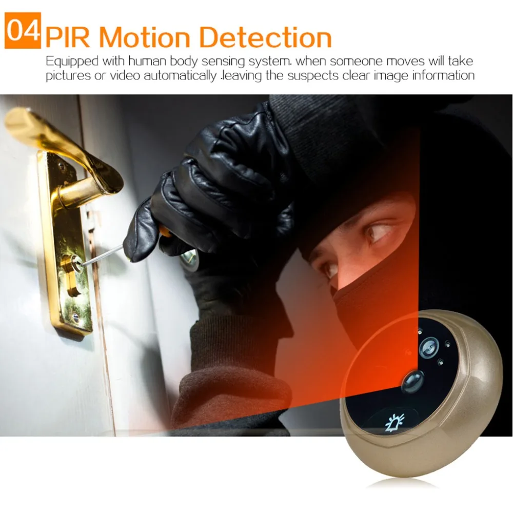 3,0 "AHD 1.3MP глазок Музыка дверной звонок Smart Тип провода интеллектуальные TFT ЖК-дисплей монитор профессиональный безопасности Камера