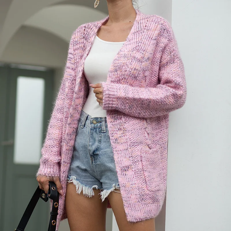 

Autumn Winter Women Long Cardigans Knitted Sweaters Loose Jumper