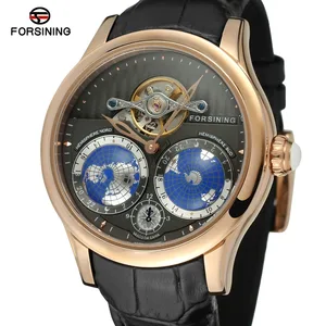 FORSINING Men's Brand Luxury Automatic Movement Stainless Steel Case World Map Dial Wrist Watch Fashion Design Watch FSG9413M3 FORSINING Men's Brand Luxury Automatic Movement Stainless Steel Case World Map Dial Wrist Watch Fashion Design Watch FSG9413M3