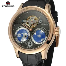 FORSINING Men’s Brand Luxury Automatic Movement Stainless Steel Case World Map Dial Wrist Watch Fashion Design Watch FSG9413M3