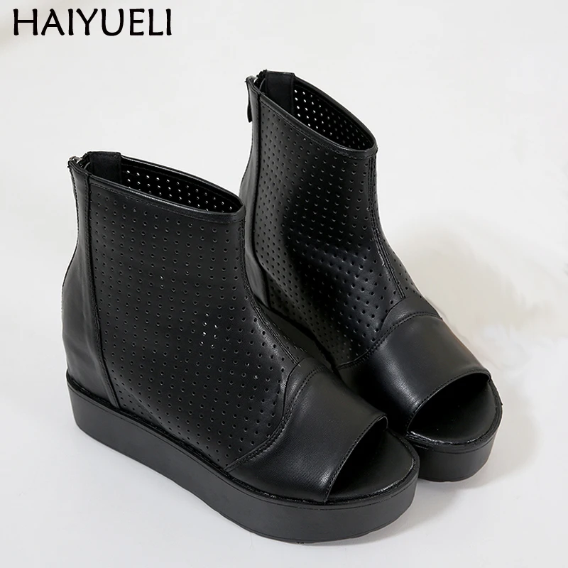 open toe gladiator boots