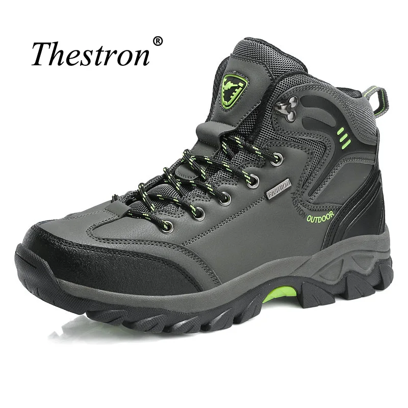 

Man Hiking Shoes Plus Size 39-47 High Top Sneakers for Male Autumn Winter Climbing Boots Man Brown Gray Anti-slip Trekking Shoes